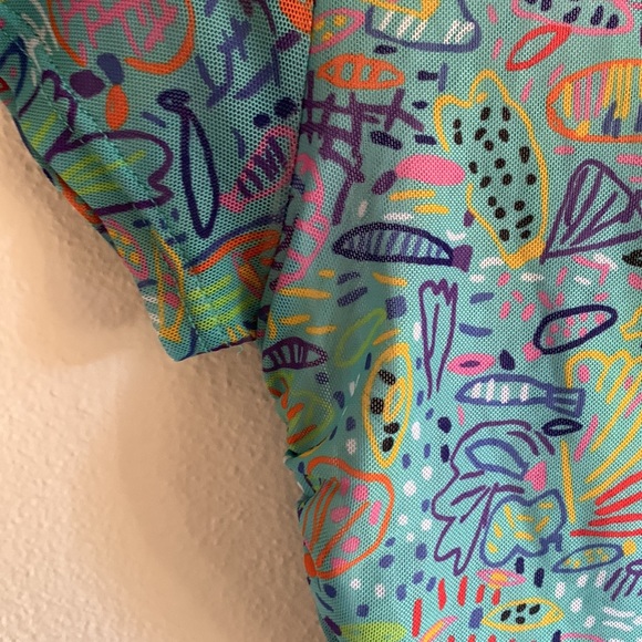 Romance Was Born x Ken Done ruched mesh reef dress 8 - Picture 3 of 7